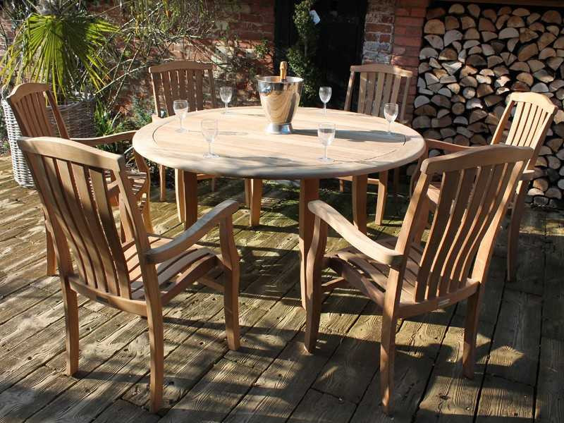 Westminster 6 Chair Dining Set - Certified Teak