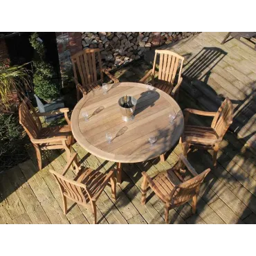 Westminster 6 Chair Dining Set - Certified Teak