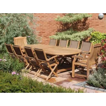 Chunky 3m Table & 10 Chair Set Certified