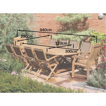 Chunky 3m Table & 10 Chair Set Certified