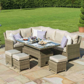 Winchester Corner Dining Set with Ice Bucket and Rising Table