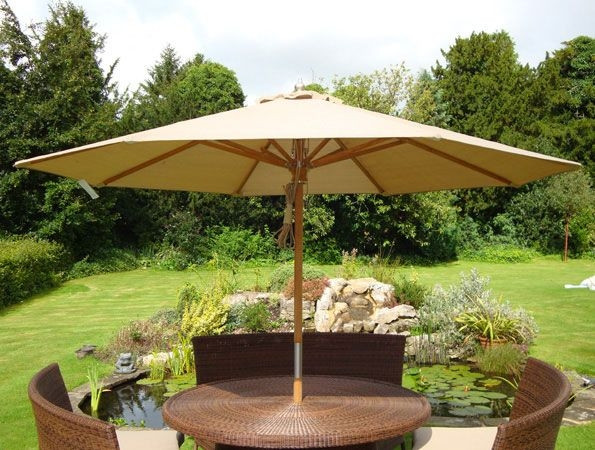Diamond Teak parasol - 3m diameter