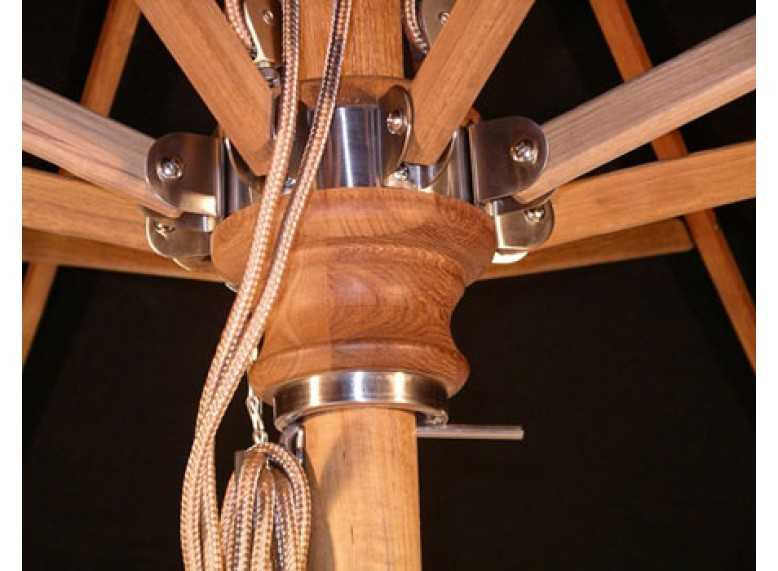 Diamond Teak parasol - 3m diameter