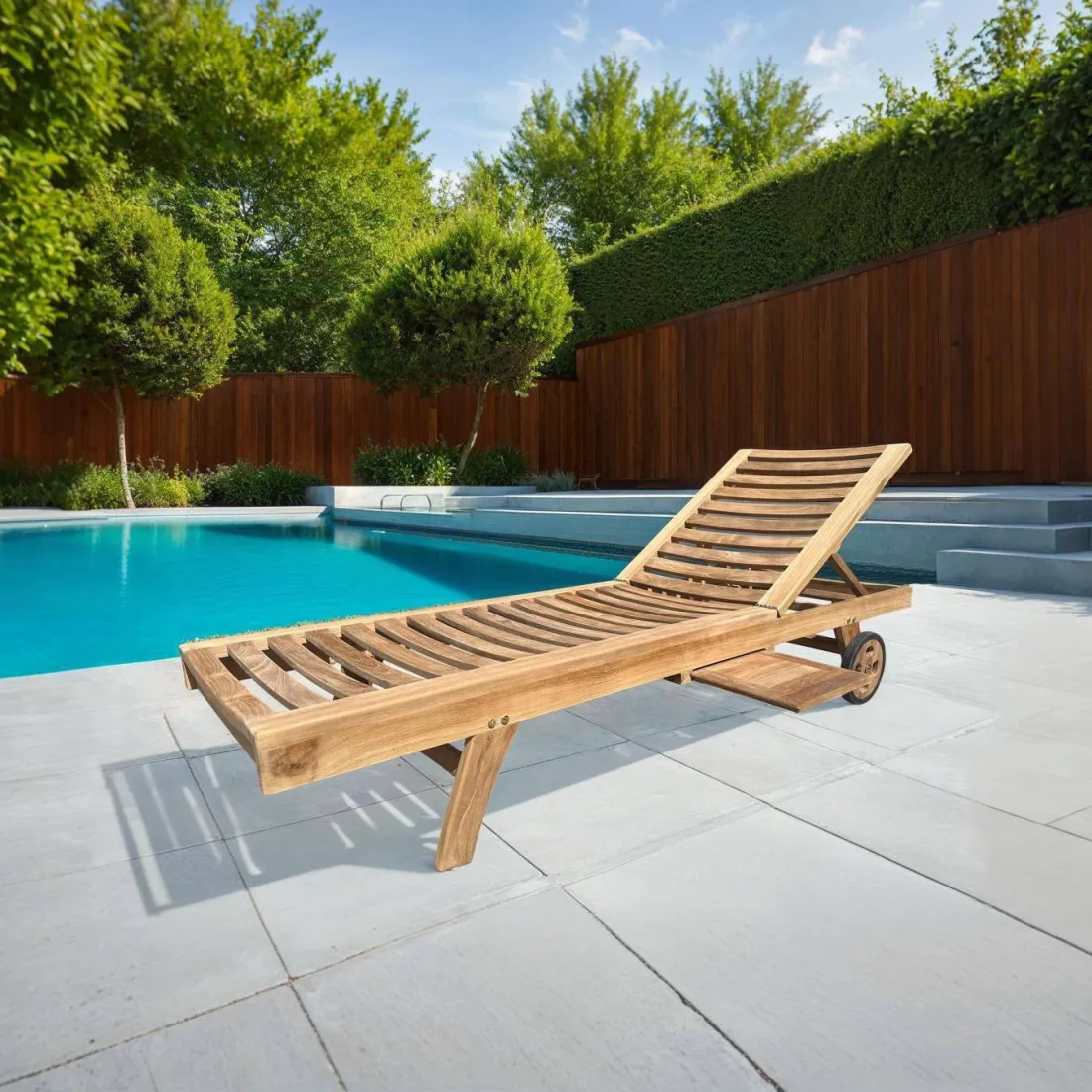 Maddison Teak Sun Lounger - 2 Maddison Teak Sun Lounger - 2