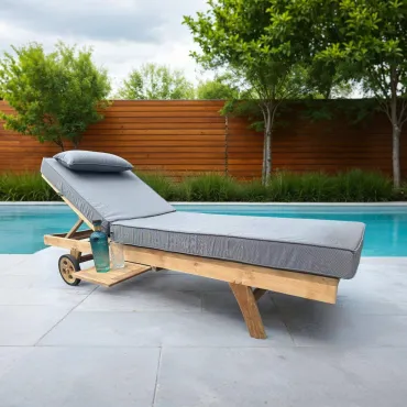 Maddison Teak Sun Lounger  - 1