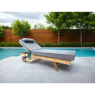 Maddison Teak Sun Lounger  - 5