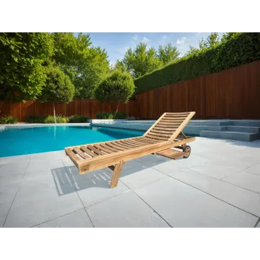Maddison Teak Sun Lounger  - 6