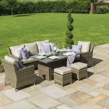 Winchester Sofa Dining Set with Ice Bucket and Rising Table