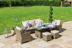 Winchester Sofa Dining Set with Ice Bucket and Rising Table  - 1