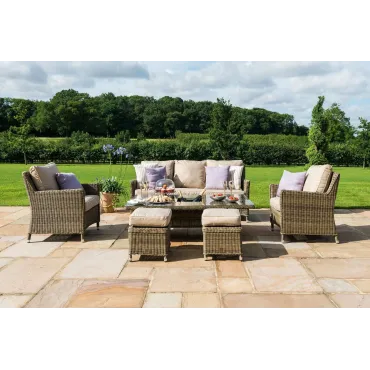 Winchester Sofa Dining Set with Ice Bucket and Rising Table  - 3