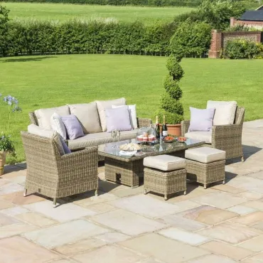 Winchester Sofa Dining Set with Ice Bucket and Rising Table