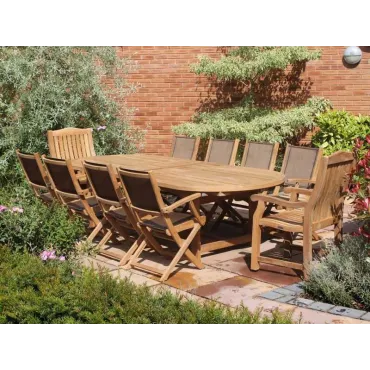 Chunky 3m Oval Table & TNT Chair Set Certified