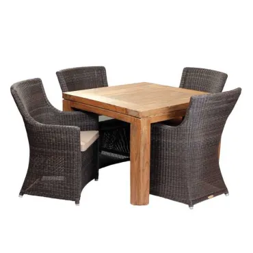 York 4 Chair Square Dining Set