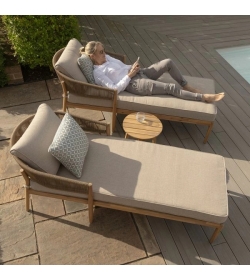 Porto Rope Weave Double Sunlounger Set