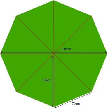 Parasol canopy - 210cm diameter