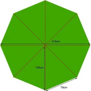 Parasol canopy - 210cm diameter