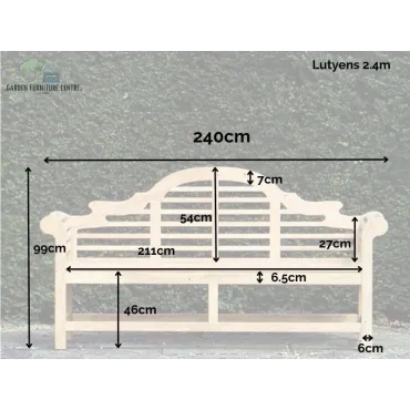 Lutyens 2.4m Bench - Certified