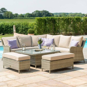 WINCHESTER SQUARE CORNER BENCH SET WITH RISING TABLE