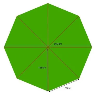 Parasol canopy - 270cm diameter