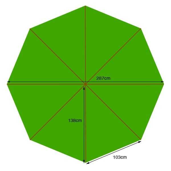 Parasol canopy - 270cm diameter