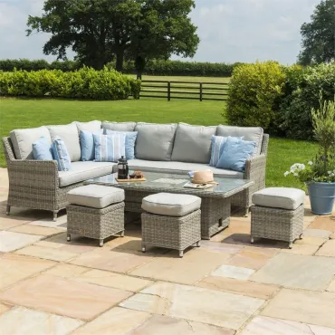 OXFORD CORNER SOFA DINING SET WITH ICE BUCKET