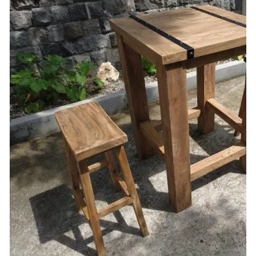 Reclaimed Teak Bar Stool x4