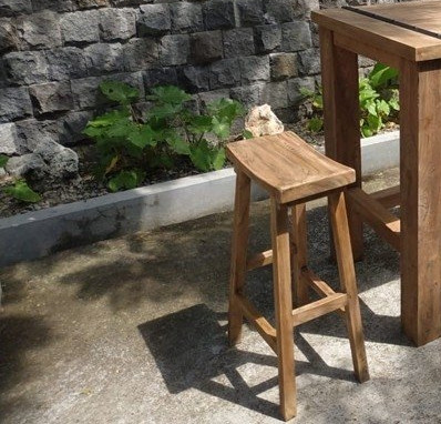 Reclaimed Teak Bar Stool x4