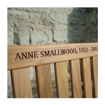 Bench Text Engraving