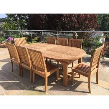Winchester 8 Chair Chunky Extending Set