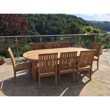 Winchester 8 Chair Chunky Extending Set
