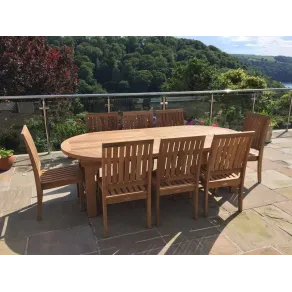Winchester 8 Chair Chunky Extending Set