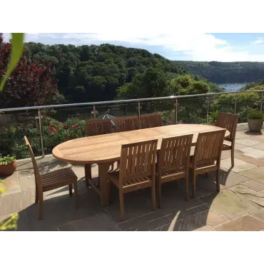 Winchester 8 Chair Chunky Extending Set