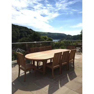 Winchester 8 Chair Chunky Extending Set