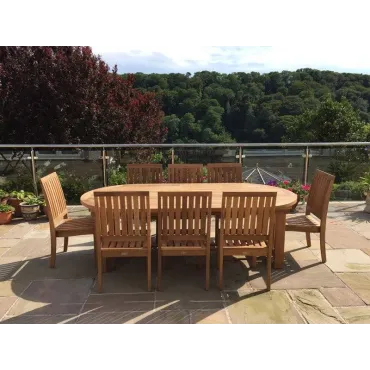 Winchester 8 Chair Chunky Extending Set