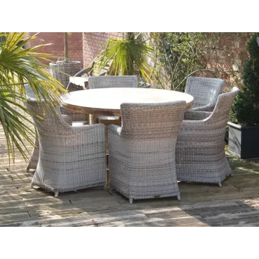 York 6 Chair Round Dining Set
