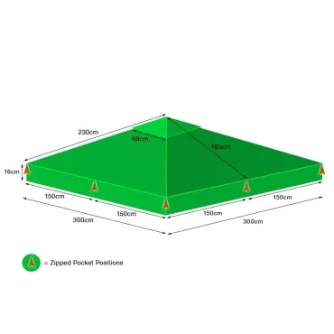 300cm x 300cm Riveria replacement canopy  - 2