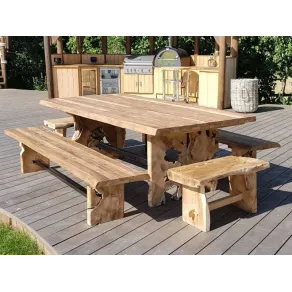 Nature Teak Bench Set 3m