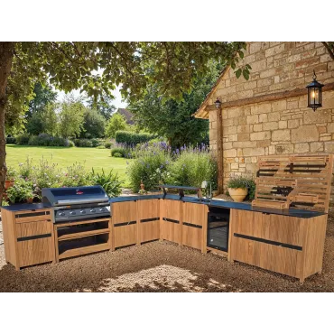Amalfi Teak Outdoor Kitchen Set 3