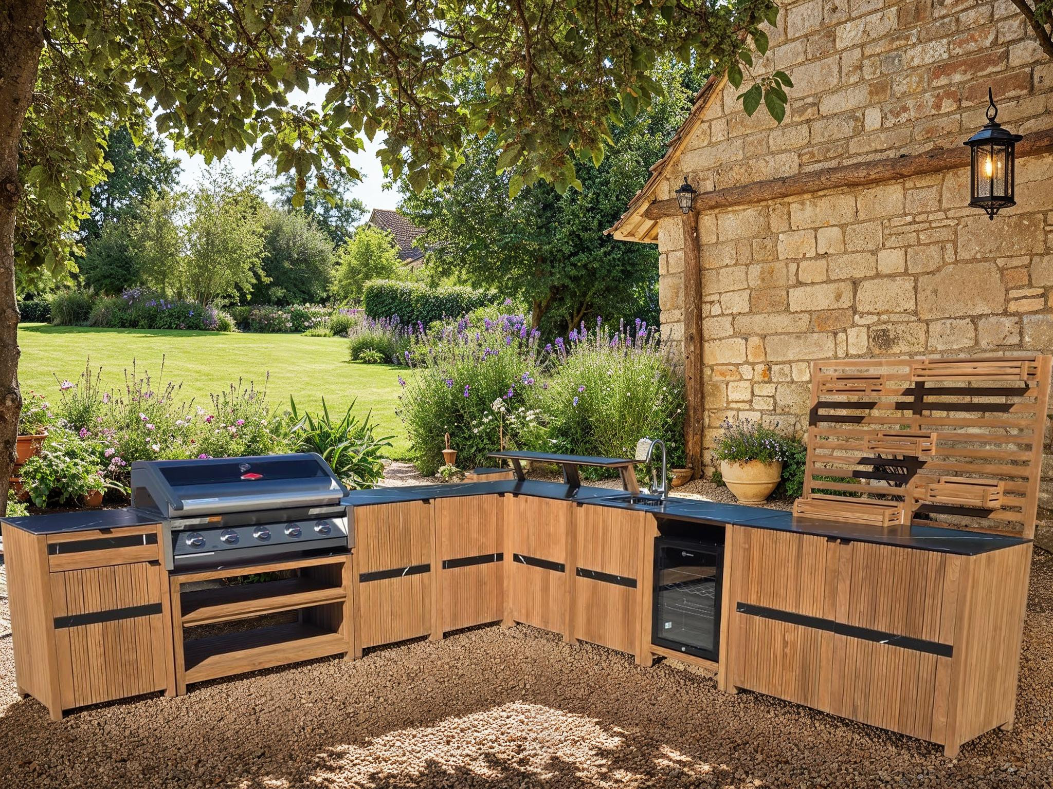 Amalfi Teak Outdoor Kitchen Set 3
