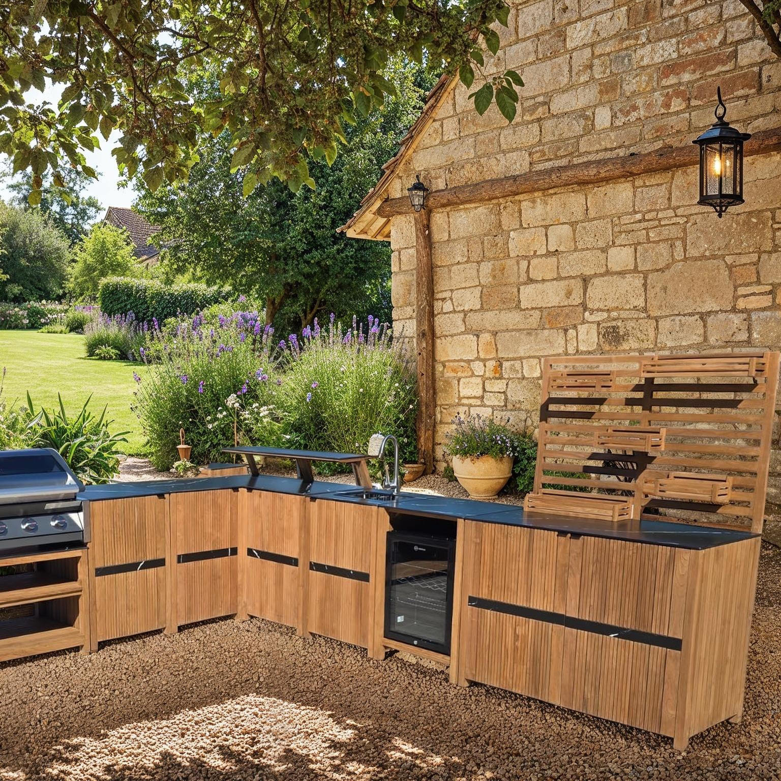 Amalfi Teak Outdoor Kitchen Set 3