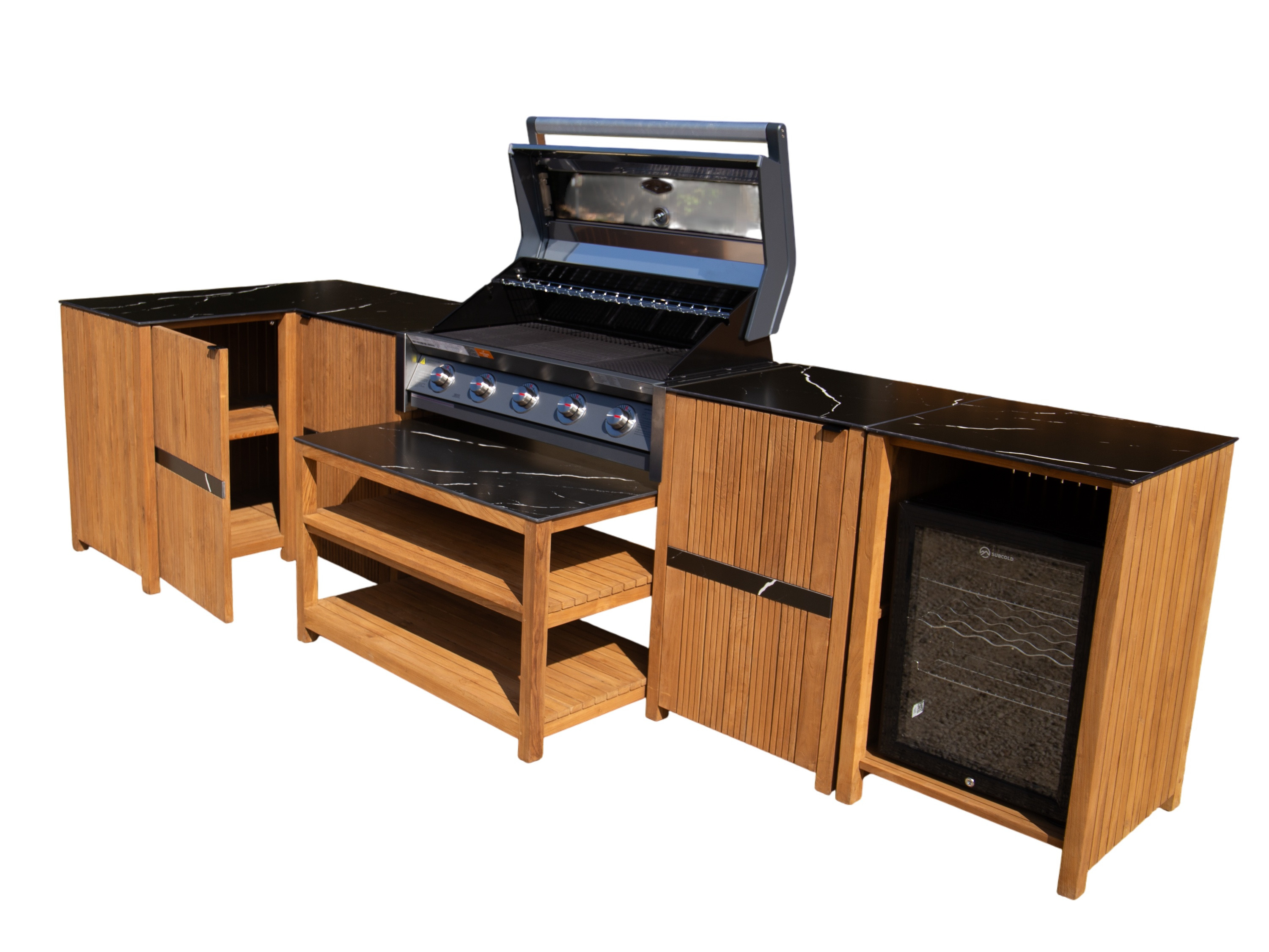 Amalfi Teak Outdoor Kitchen Set 4