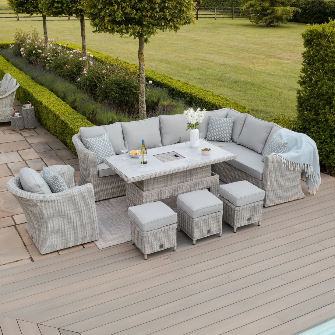 Oxford Deluxe Corner Dining With Rising Table & Armchair Oxford Deluxe Corner Dining With Rising Table & Armchair