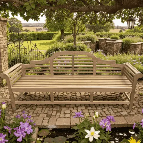 Lutyens 2.4m Teak Outdoor Garden Bench Lutyens 2.4m Teak Outdoor Garden Bench