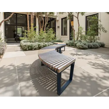 Mandalay Curved Backless Bench - Certified