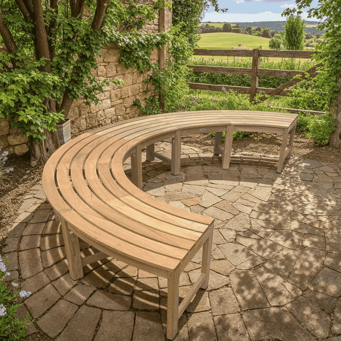 Curved Backless Bench - FSC Certified