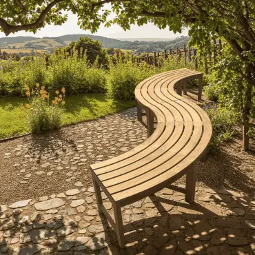 Curved Backless Bench - FSC Certified