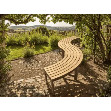 Curved Backless Bench - FSC Certified