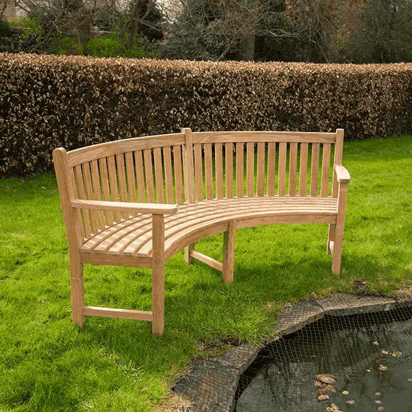 Contour Curved Bench With Arms