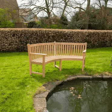 Contour Curved Bench With Arms