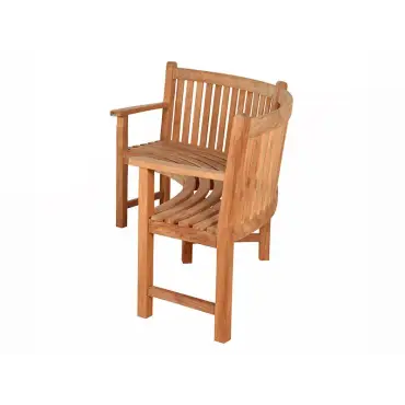 Contour Curved Bench With Arms